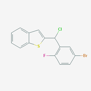 Benzo[b]thiophene, 2-[(5-broMo-2-fluorophenyl)chloroMethyl]-