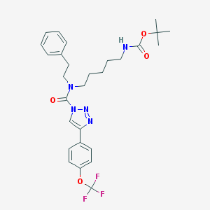 CarbaMic acid, N-[5-[(2-phenylethyl)[[4-[4-(trifluoroMethoxy)phenyl]-1H-1,2,3-triazol-1-yl]carbonyl]aMino]pentyl]-, 1,1-diMethylethyl ester