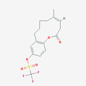 Methanesulfonic acid, 1,1,1-trifluoro-, (4Z)-2,3,6,7,8,9-hexahydro-5-Methyl-2-oxo-1-benzoxacycloundecin-11-yl ester