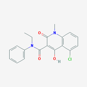 5-chloro-N-ethyl-4-hydroxy-1-methyl-2-oxo-N-phenyl-1,2-dihydroquinoline-3-carboxamide