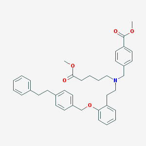 Benzoic acid,4-[[(5-Methoxy-5-oxopentyl)[2-[2-[[4-(2-phenylethyl)phenyl]Methoxy]phenyl]ethyl]aMino]Methyl]-, Methyl ester