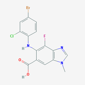 6-(4-bromo-2-chlorophenylamino)-7-fluoro-3-methyl-3H-benzo[d]imidazole-5-carboxylic acid