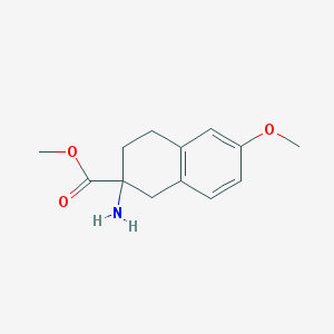 2-Amino-6-methoxy-1,2,3,4-tetrahydro-naphthalene-2-carboxylic acid methyl ester