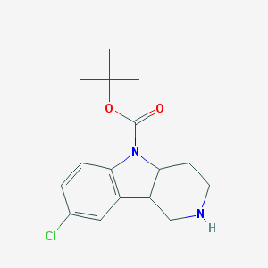 8-Chloro-1,2,3,4,4a,9b-hexahydro-pyrido[4,3-b]indole-5-carboxylic acid tert-butyl ester
